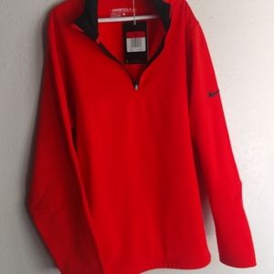 Boys Large Nike Golf 1/4 zipper pullover orange